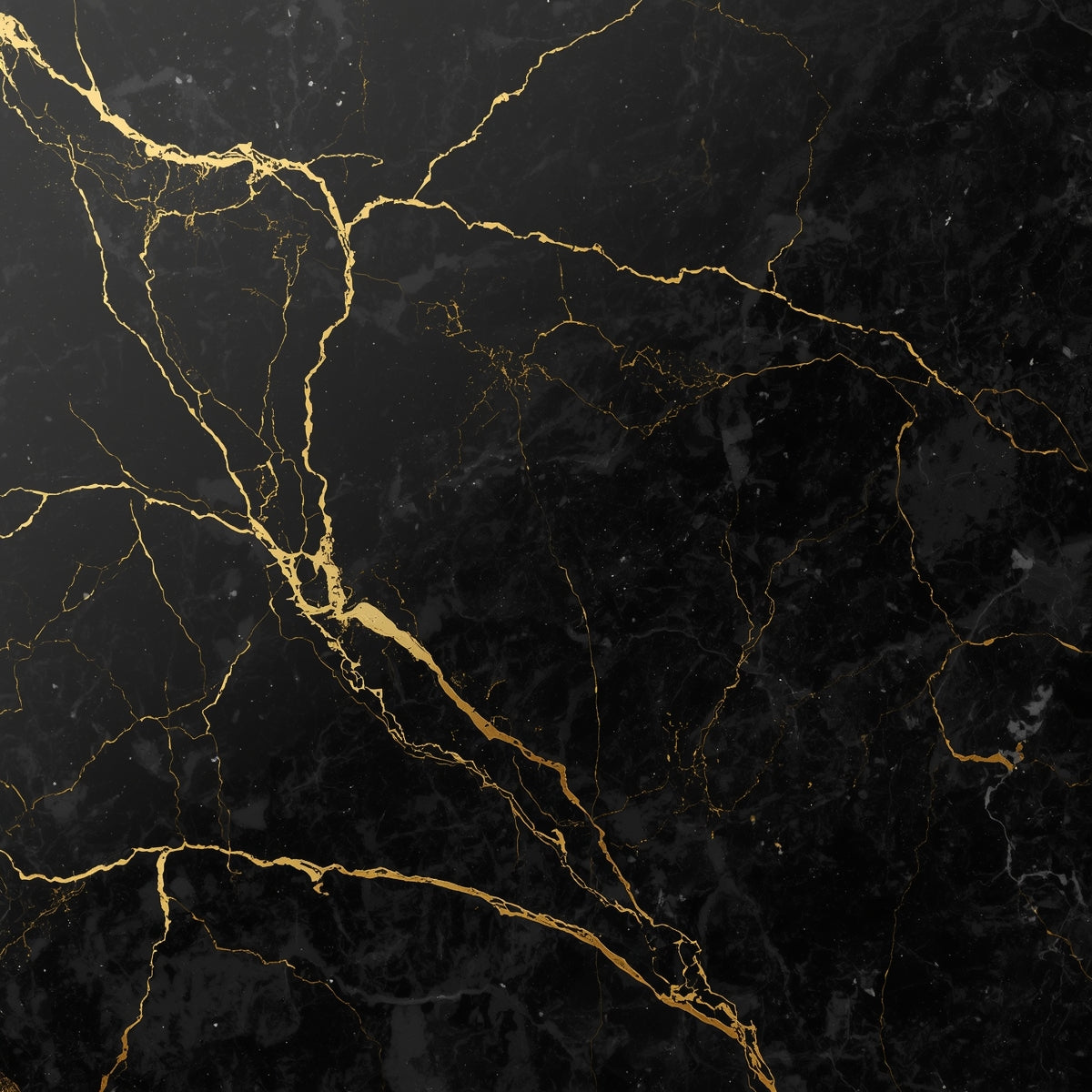 High-resolution black marble with golden veins, elegant luxury aesthetic, minimal but rich style